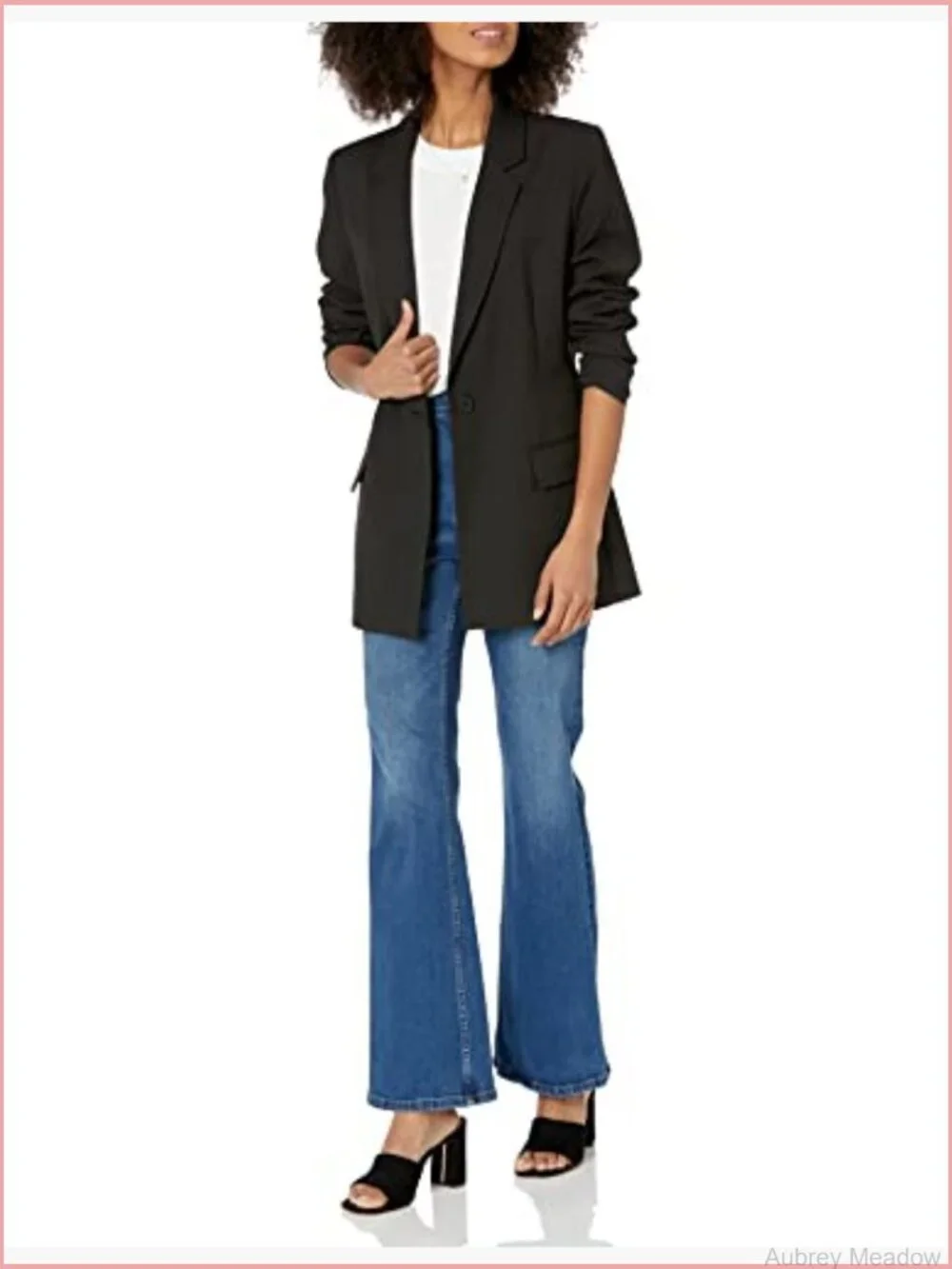 Power Blazer - Notched Collar Long Silhouette Women's Blake